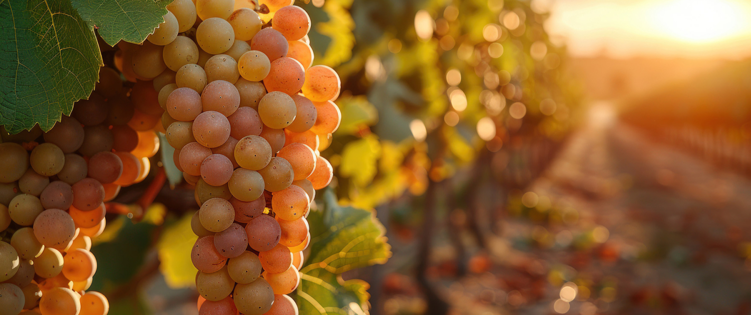 grape-cluster-in-vineyard-at-sunset https://www.vecteezy.com/